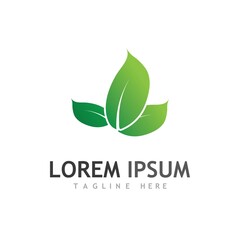 Logos of green Tree leaf ecology