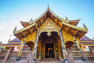 Beautiful Thai temple culture in harmony with nature.