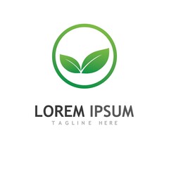 Logos of green Tree leaf ecology