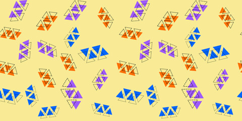 Memphis geometric seamless pattern elements for design. Vector illustration for web, sale, posters, advertising, template, promotion.