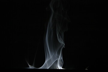 smoke on black background