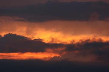 clouds in the sunset light 
