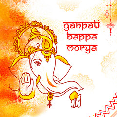 Indian festival celebration birthday of lord ganesha Happy ganesh chaturthi 