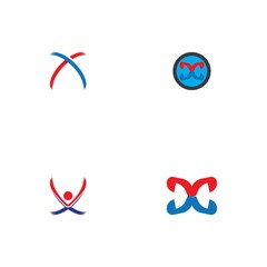 X Letter Logo Template vector icon