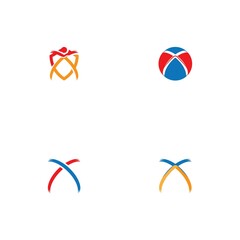 X Letter Logo Template vector icon