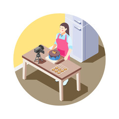 Blogger Isometric Icon