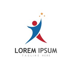 Human character logo sign