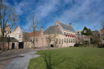 Fototapeta premium Monastery garden in Dordrecht, Zuid-Holland province, The Netherlands
