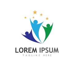 Fototapeta premium Human character logo sign