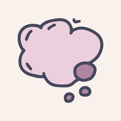 speech bubble color vector doodle simple icon