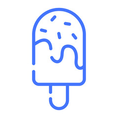 ice cream stick line icon, vector design usa independence day icon.