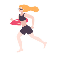 Fototapeta premium Woman With Surfboard
