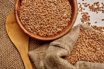 cereals in a bag healthy breakfast close-up