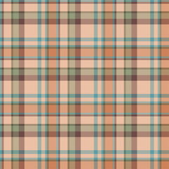 Plaid seamless pattern. Vector background of textile ornament. F