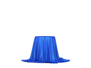 Podium covered with piece of cloth