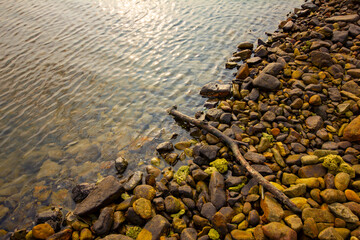 pattern of coastal rocks Relaxation concept and calm water