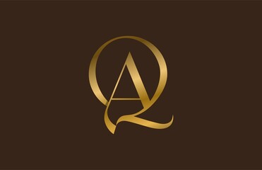 Letter QA or AQ Combine Elagant Logo