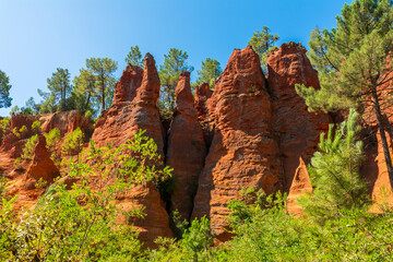 Sentier des ocres, Roussillon, Vaucluse, Provence, France