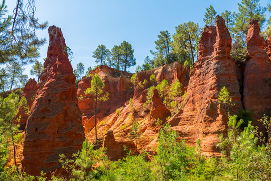 Sentier des ocres, Roussillon, Vaucluse, Provence, France
