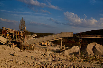 production of building materials city sand excavator work