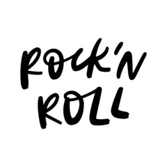 Rock'n Roll Hand Lettered Quotes, Vector Smooth Hand Lettering, Modern Calligraphy, Positive Inspirational Design Element, Artistic Ink Lettering