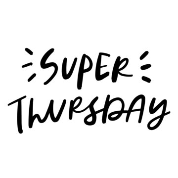 Super Thursday Hand Lettered Quotes, Vector Smooth Hand Lettering, Modern Calligraphy, Positive Inspirational Design Element, Artistic Ink Lettering