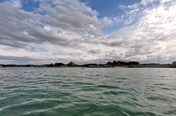 Beautiful sunset in Brittany France