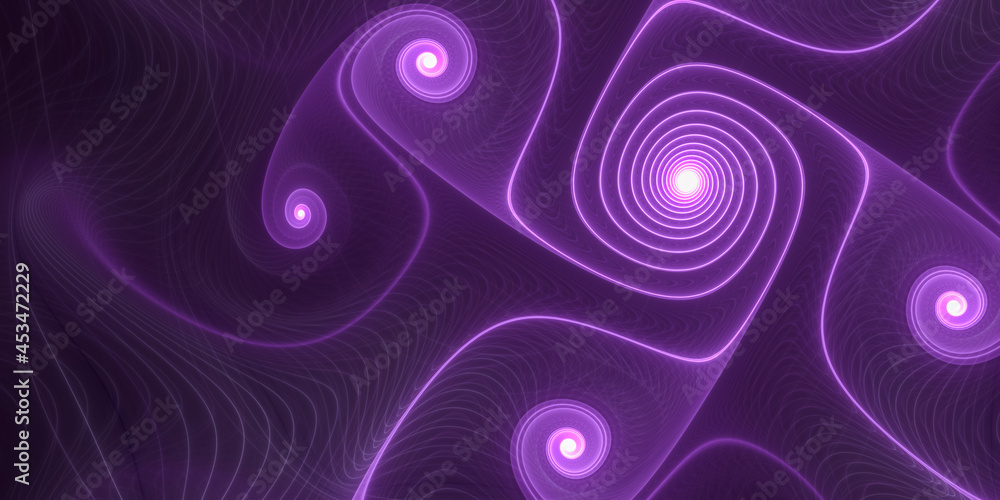 Poster abstract color dynamic textured background with lighting effect. fractal spiral. fractal art