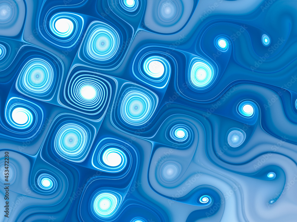 Poster abstract color dynamic textured background with lighting effect. fractal spiral. fractal art