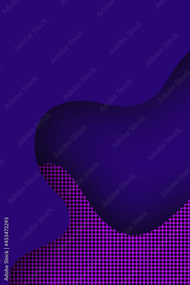 Poster abstract purple background of overlapping waves shapes. layers design. for business presentations, f