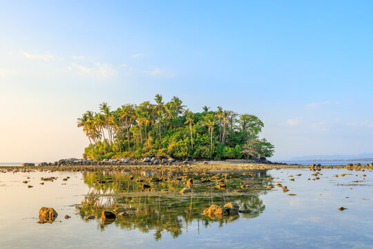 Koh Pling or sea cucumber island, famous small island near Nai Yang Beach in Sirinat National Park, Phuket, Thailand