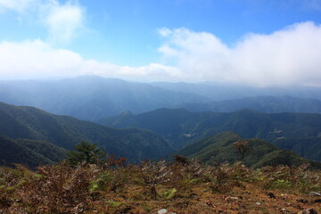 奥多摩、鷹ノ巣山からの眺め。