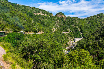 Gorges du Doux view from Mastrou Ardèche train, Ardèche, France