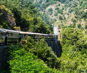 Gorges du Doux view from Mastrou Ardèche train, Ardèche, France