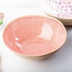 food plate top view on clear background