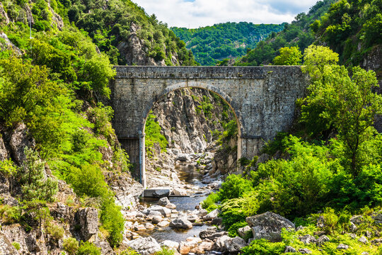 Gorges du Doux view from Mastrou Ard&egrave;che train, Ard&egrave;che, France