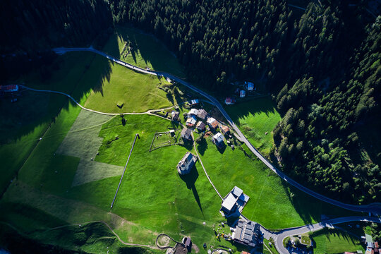 Zurich suburbs, swiss villages overlook from Uetliberg