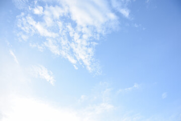 Naklejka na ściany i meble afternoon sky with white clouds