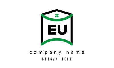 EU creative real estate latter logo vector