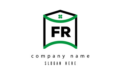 FR creative real estate latter logo vector
