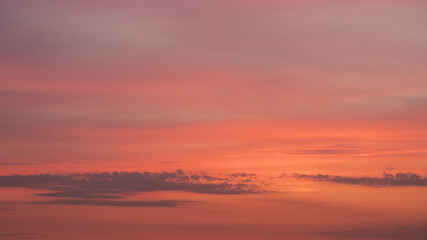 Sunset clouds in the sky in summer evening