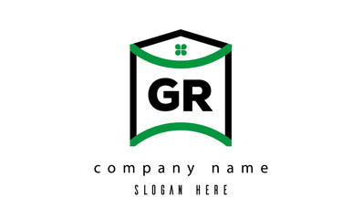 Obraz premium GR creative real estate latter logo vector