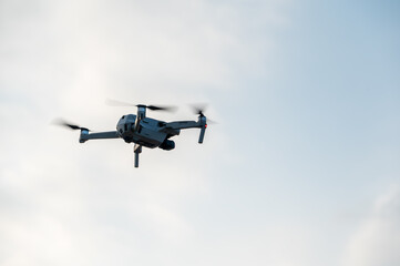 UAV flying in the blue sky
