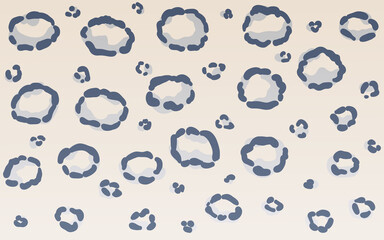 Snow leopard ounce irbis print texture. Vector illustration background - obrazy, fototapety, plakaty