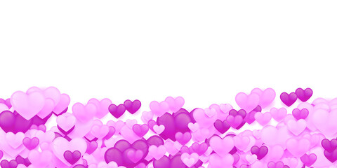Fototapeta na wymiar Purple pink love border background. Purple White Abstract Background for Presentation Design. Valentine's day background with hearts