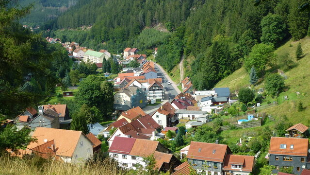 Blick ins Tal auf Luisenthal