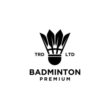 premium Badminton Shuttlecock vector icon design for Sport logo and Badminton Championship Logo isolated white background