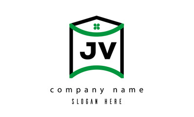 JV creative real estate latter logo vector