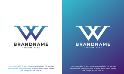 Simple Initial Monogram W X Logo Design Template Element