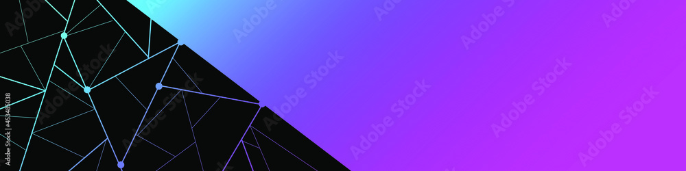 Poster modern horizontal banner or background with pattern of triangles, mosaic and blank gradient space. v
